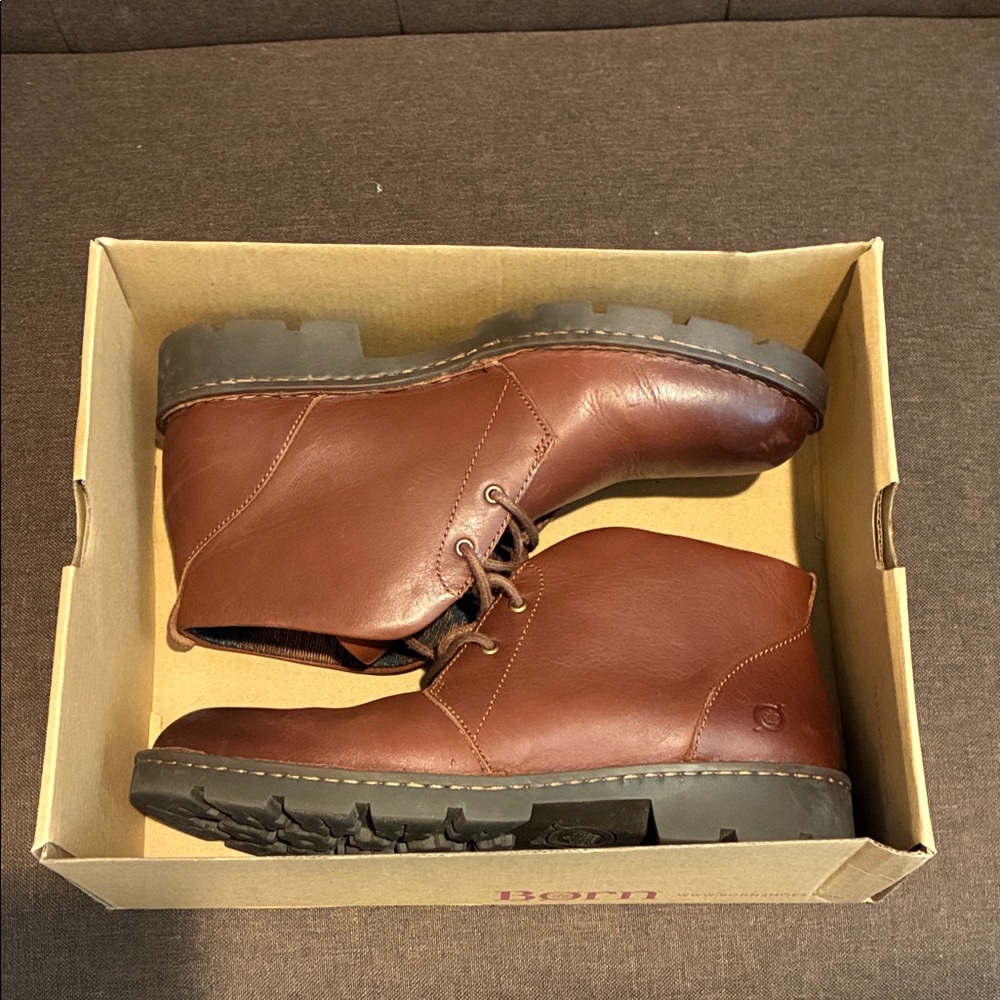 Born Women's Dark Brown Leather Chukka Boots - Picture 7 of 7